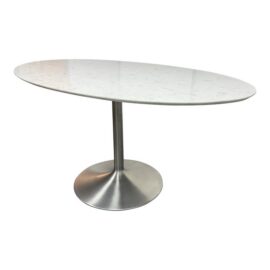 Room & Board Aria Marbled White Quartz Dining Table. Original Price: $2,630