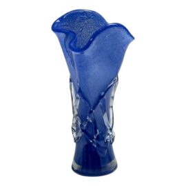 Handblown Cobalt Blue Art Glass Vase