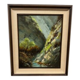 Mary Zeller Mountain Stream Impressionist Painting, Signed