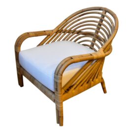 Serena and Lily Edgewater Rattan Lounge Armchair. Original Price: $1,700