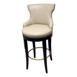 Century Furniture Tracy Leather Swivel Bar Stool. Original Price: $3,000
