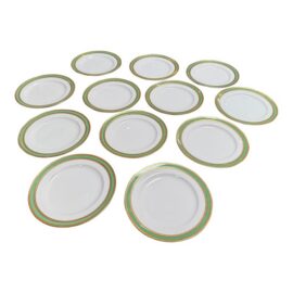 Mintons Stamped English Pottery Plates, Set of Twelve