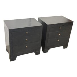 Scalloped Drawer Nightstands, Pair