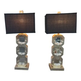 Art of Knot Sonoda Table Lamps, Pair