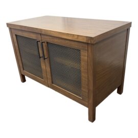Bespoke Metal Mesh + Walnut Media Cabinet. Original Price: $3,000