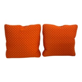 Bernhardt Patterned Feather Down Throw Pillows, Pair. Original Price: $450
