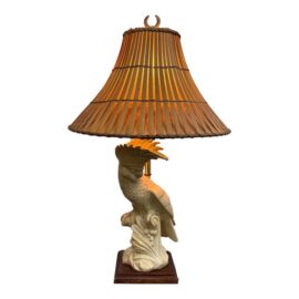 Ceramic Cockatoo Table Lamp Vintage