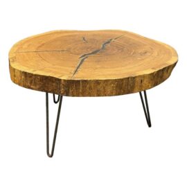 Live Edge Wood Slab Coffee Table