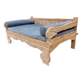 Hand-Carved Teak Daybed