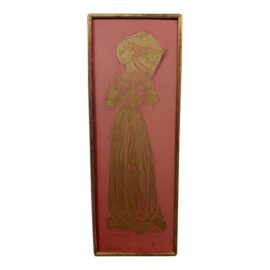 Brass Rubbing of Lady Margaret Bernard Peyton, Framed