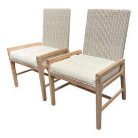 Palecek Freeman Coastal Armchairs, Pair. Original Price: $2,560