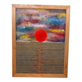 Made Wianta Sunset Original Oil Painting, Signed