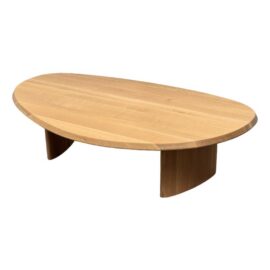 Bespoke Asymmetrical Natural Oak Coffee Table. Original Price: $2,225