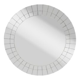 Howard Elliott Collection Round Segmented Mirrored Wall Mirror. Original Price: $800