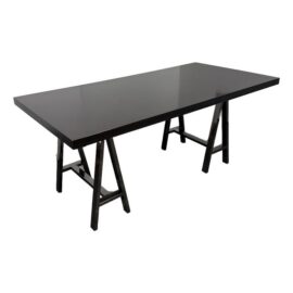 Contemporary Saw Horse Base Table