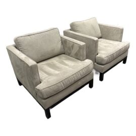 Crate & Barrel Lounge Armchairs, Pair