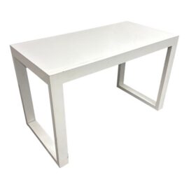 Contemporary White Parsons-Style Writing Desk