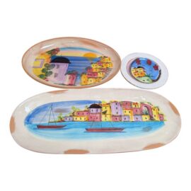 Vietri Hand Painted Serving Dishware, Set of Three