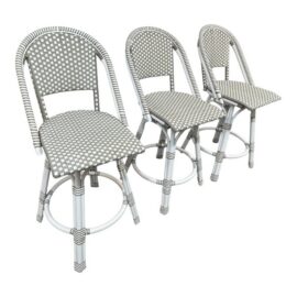 Serena & Lily Riviera Swivel Counter Stools, Set of Three. Original Price: $1,800