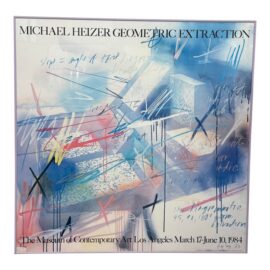 Michael Heizer Geometric Extraction 1984 Moca Exhibition Poster, Signed