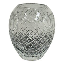 Cut Crystal Oval Vase