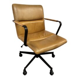 West Elm Cooper Mid-Century Leather Swivel Office Chair. Original Price: $800