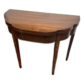 Henkel Harris Federal Inlaid Cherry Wood Flip Top Console Table