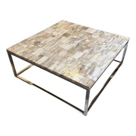 Petrified Wood Tile Coffee Table