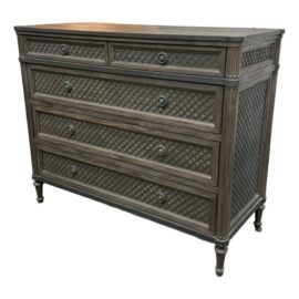 Restoration Hardware Louis XVI Treillage Five Drawer Dresser. Original Price: $3,000