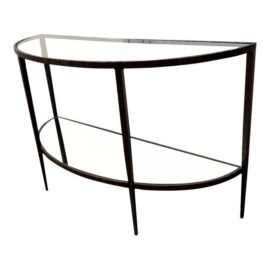 Crate & Barrel Clairemont Demilune Console Table. Original Price: $700