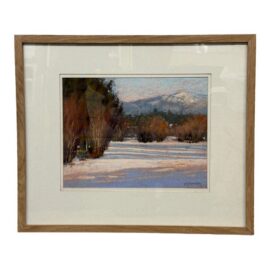 Barbara Jaenicke Snow Covered Landscape in Pastels, Signed