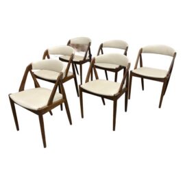 Kai Kristiansen for Schou Andersen Dining Chairs, Set of Six. Original Price: $6,600