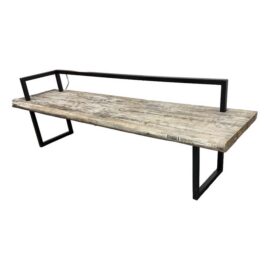 Uttermost Herbert Reclaimed Fir Wood + Iron Bench