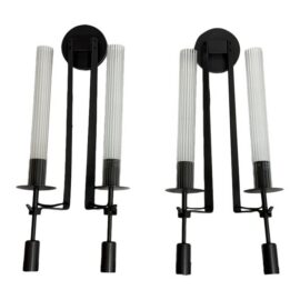 Jonathan Browning for Restoration Hardware Fontanelle Double Sconces, Pair. Original Price: $1,800