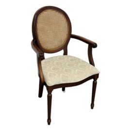 Bombay Company Traditional Oval Cane-Back Armchair