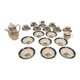 Noritake Keltcraft “Pursuit” 9170 Porcelain Tea Set, 26 Pieces