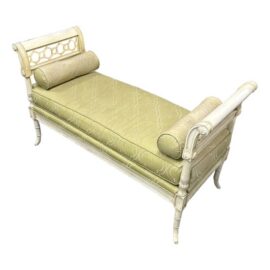 Drexel Heritage Neoclassical Brushed Linen Settee