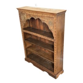 Carved Wood Open Bookcase