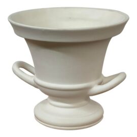 Double Handle Trophy Urn/Pedestal Vase, White