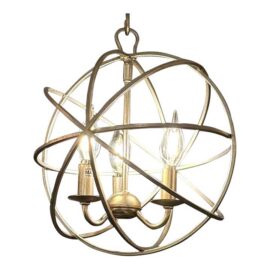 NEW Crystorama Solaris Three-Light Mini Chandelier. Original Price: $200
