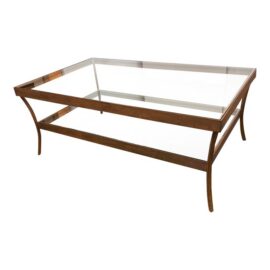 Crate & Barrel Luna Two-Tier Glass Coffee Table. Original Price: $500