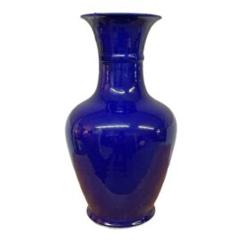 NEW Martino Interiors Chinese Porcelain Vase, Cobalt Blue. Original Price: $745