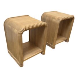 Häti Home Waterfall Oak Nightstands, Pair. Original Price: $3,300