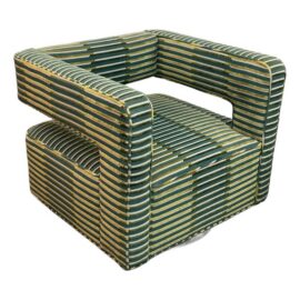 Restoration Hardware Drew Swivel Chair, Custom. Original Price: $5,000