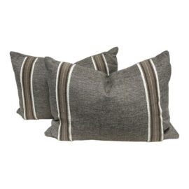NEW Eastern Accents Niche Bale Woven Decorative Pillows, Pair. Original Price: $230