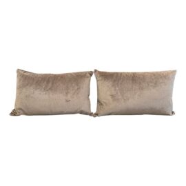 NEW Williams-Sonoma Taupe Lumbar Pillows, Pair