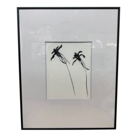 Isabel Wyatt Black Flower Original Painting, Signed