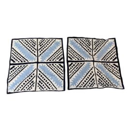 NEW Serena & Lily Sienna Large Tile Throw Pillow Cases, Pair. Original Price: $160