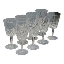 Waterford Lismore Crystal Goblets, Set of Eight. Estimated Price: $880