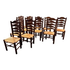Collection Reproductions Ladder-Back Dining Chairs, Set of Twelve
